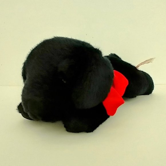 Russ Black Lab Puppy Stuffed Animal, Vintage - Picture 1 of 6